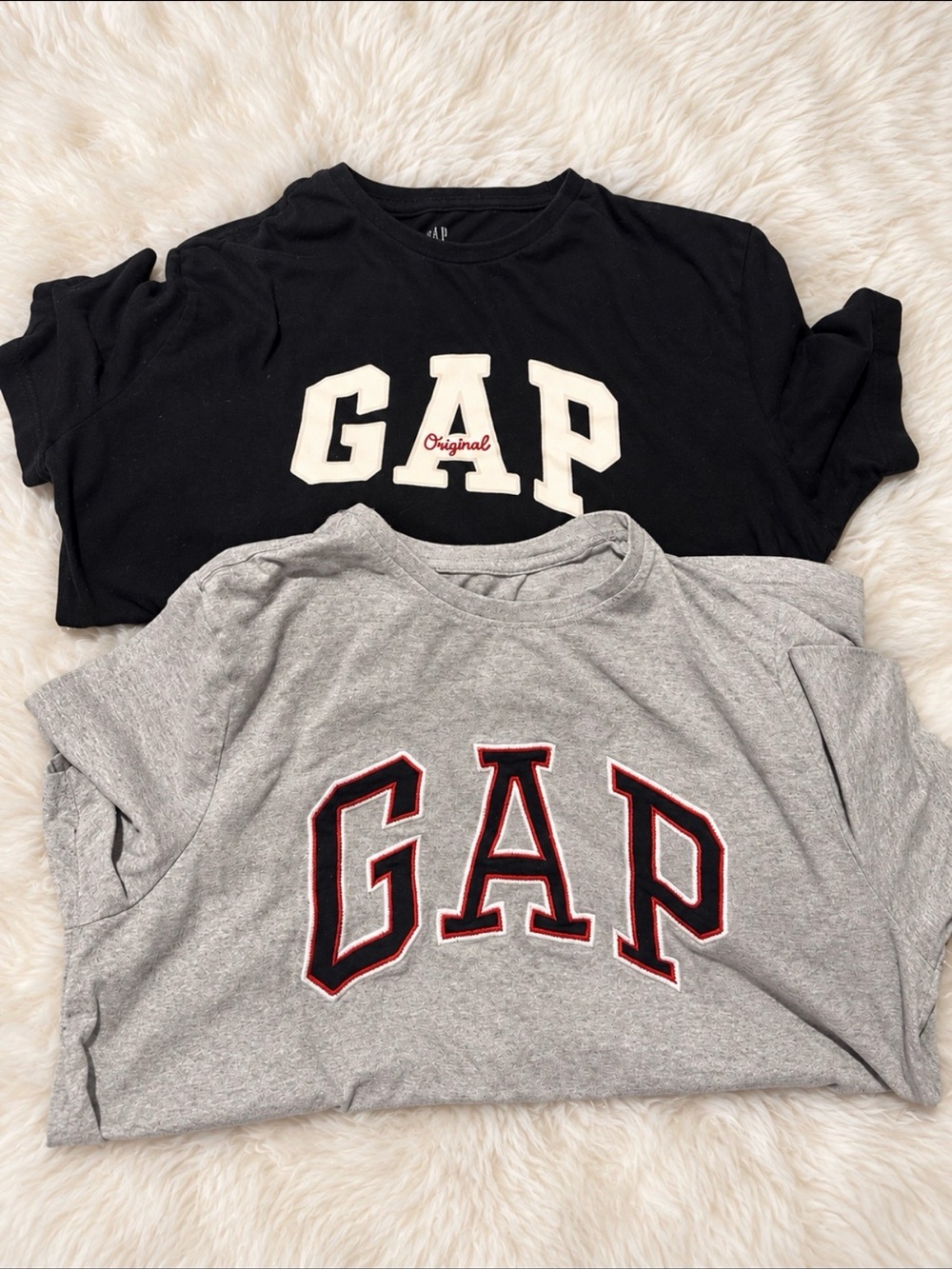 Men’s Short-Sleeve Logo Tees in Black and Gray